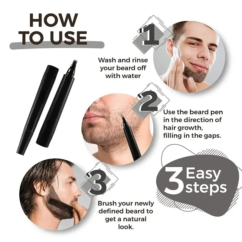 BeardMaster Precision: The 4-in-1 Beard & Brow Pen